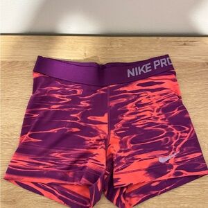 Nike Pro Purple and Orange Shorts